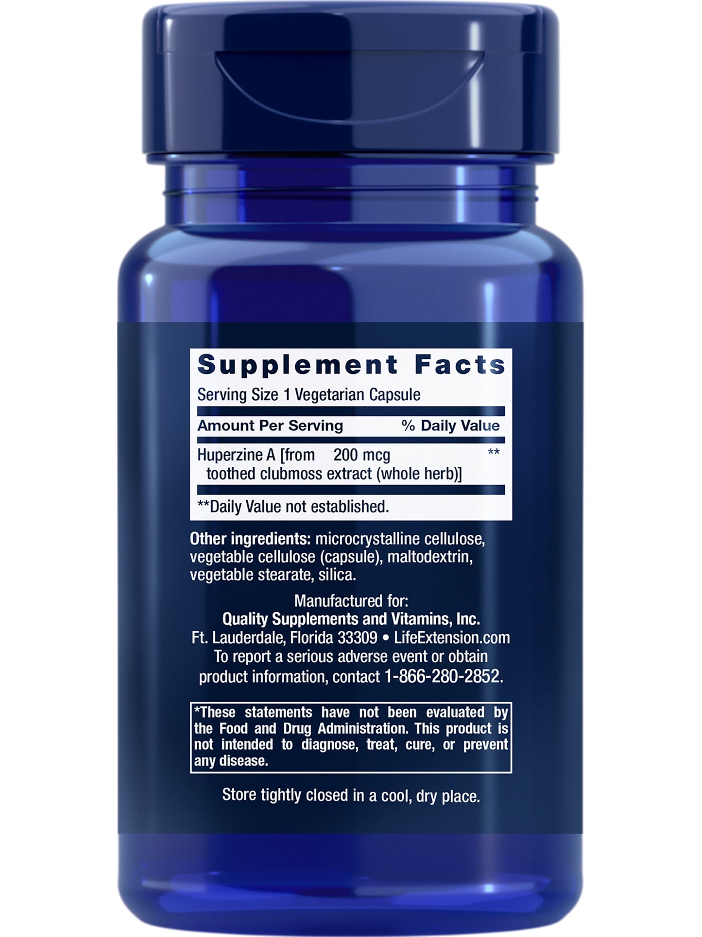 Huperzine a 200 Mcg – Huperzine a Supplement for Brain Health and Enhance Memory – Toothed Clubmoss Herb Extract Formula - Gluten-Free, Non-Gmo, Vegetarian – 60 Capsules