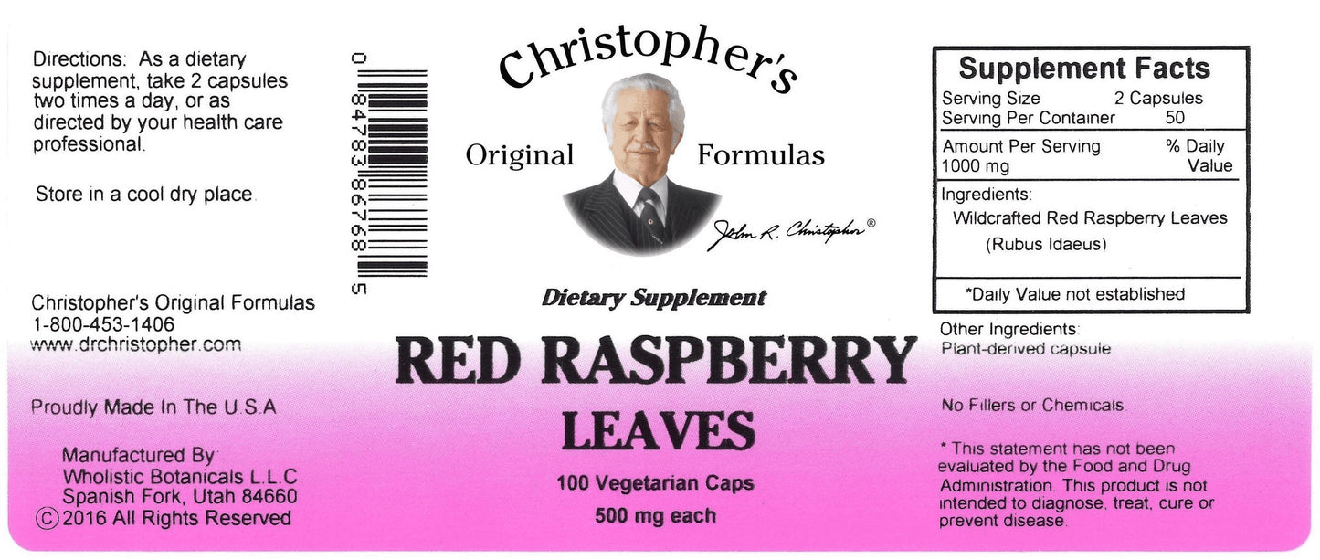 Red Raspberry Leaf, 100 Ct