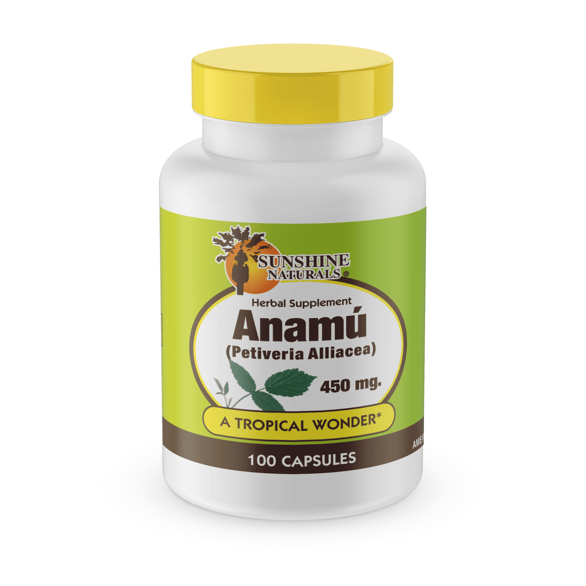 Anamu 450 Mg Capsules, Herbal Dietary Supplement, 100 Ct