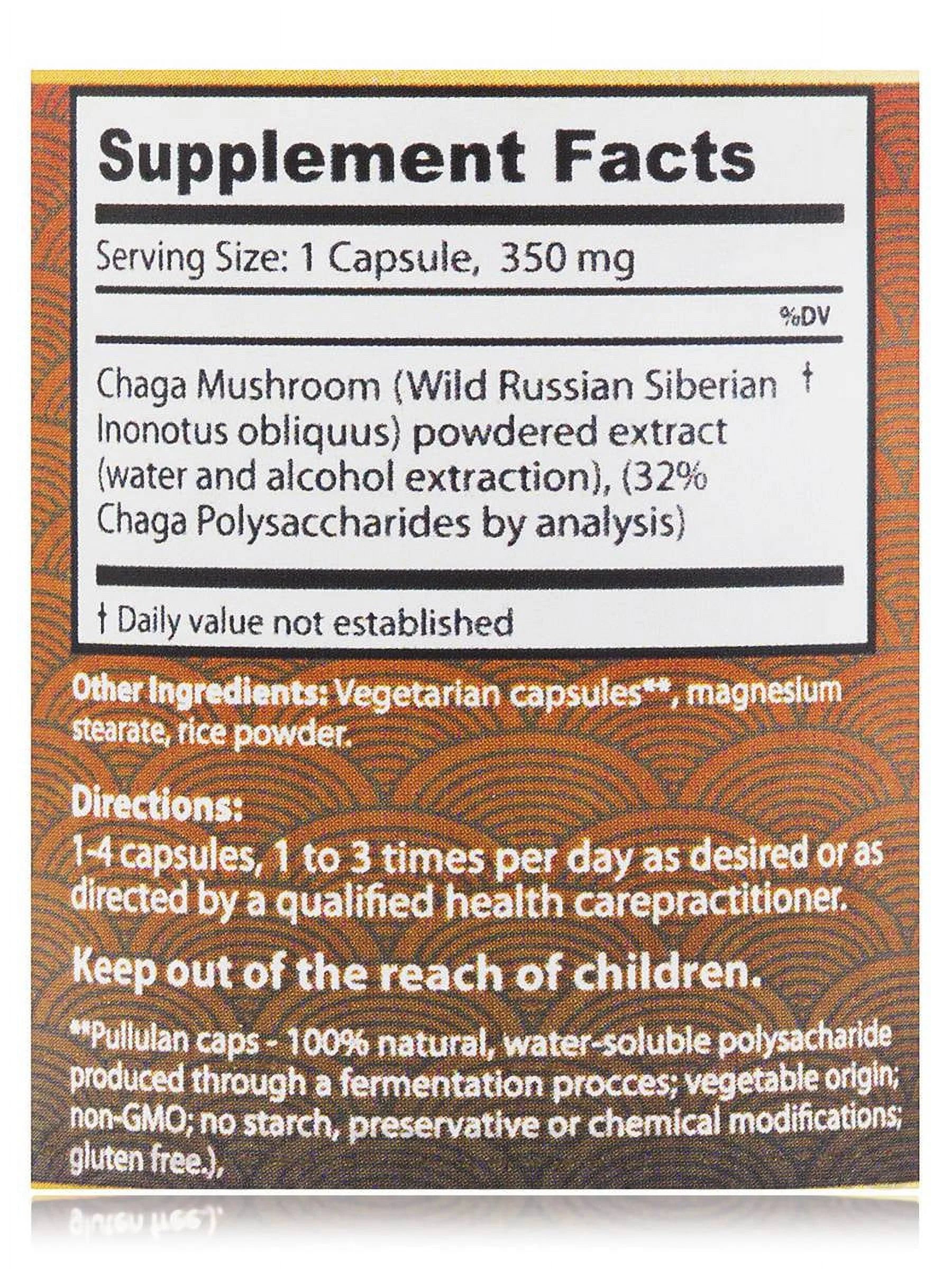 Chaga, Wild Siberian  100 Caps