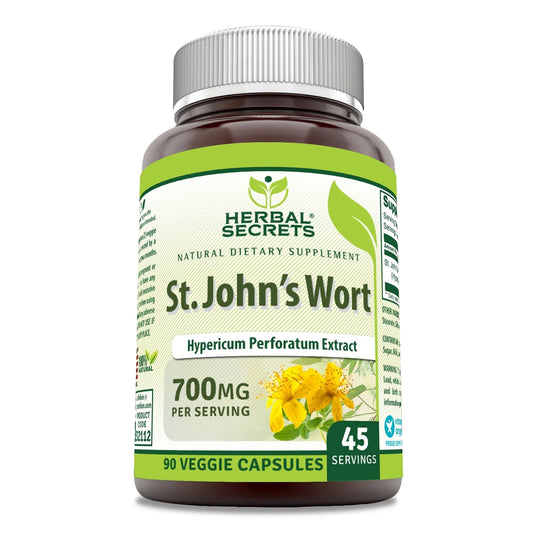 St. John'S Wort 700 Mg per Serving 90 Veggie Capsules Supplement | Non-Gmo | Gluten Free | Made in USA