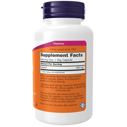 Supplements, Inositol 500 Mg, Healthy Membrane Function*, Cellular Health*, 100 Veg Capsules