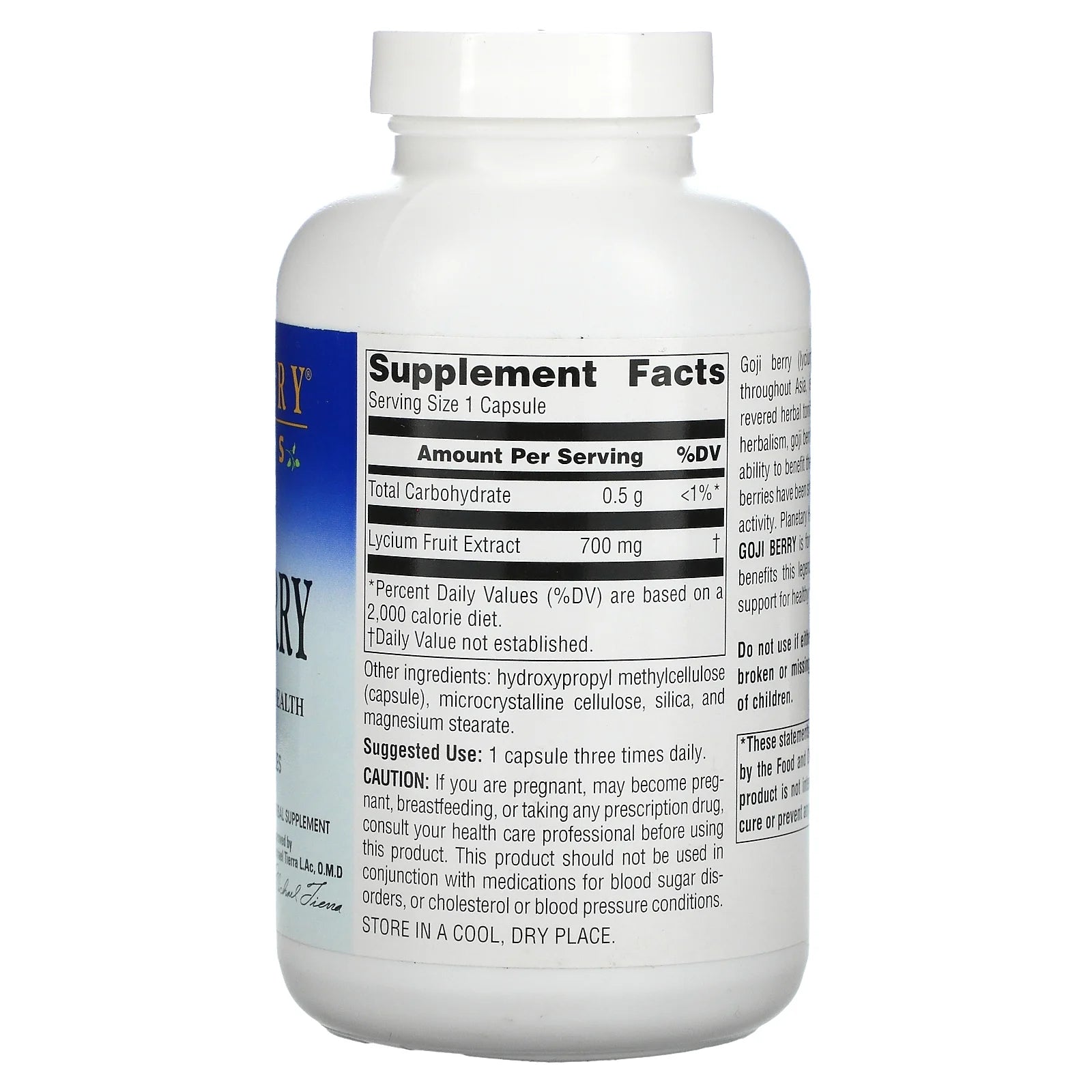 Full Spectrum Goji Berry, 700 Mg, 180 Capsules,