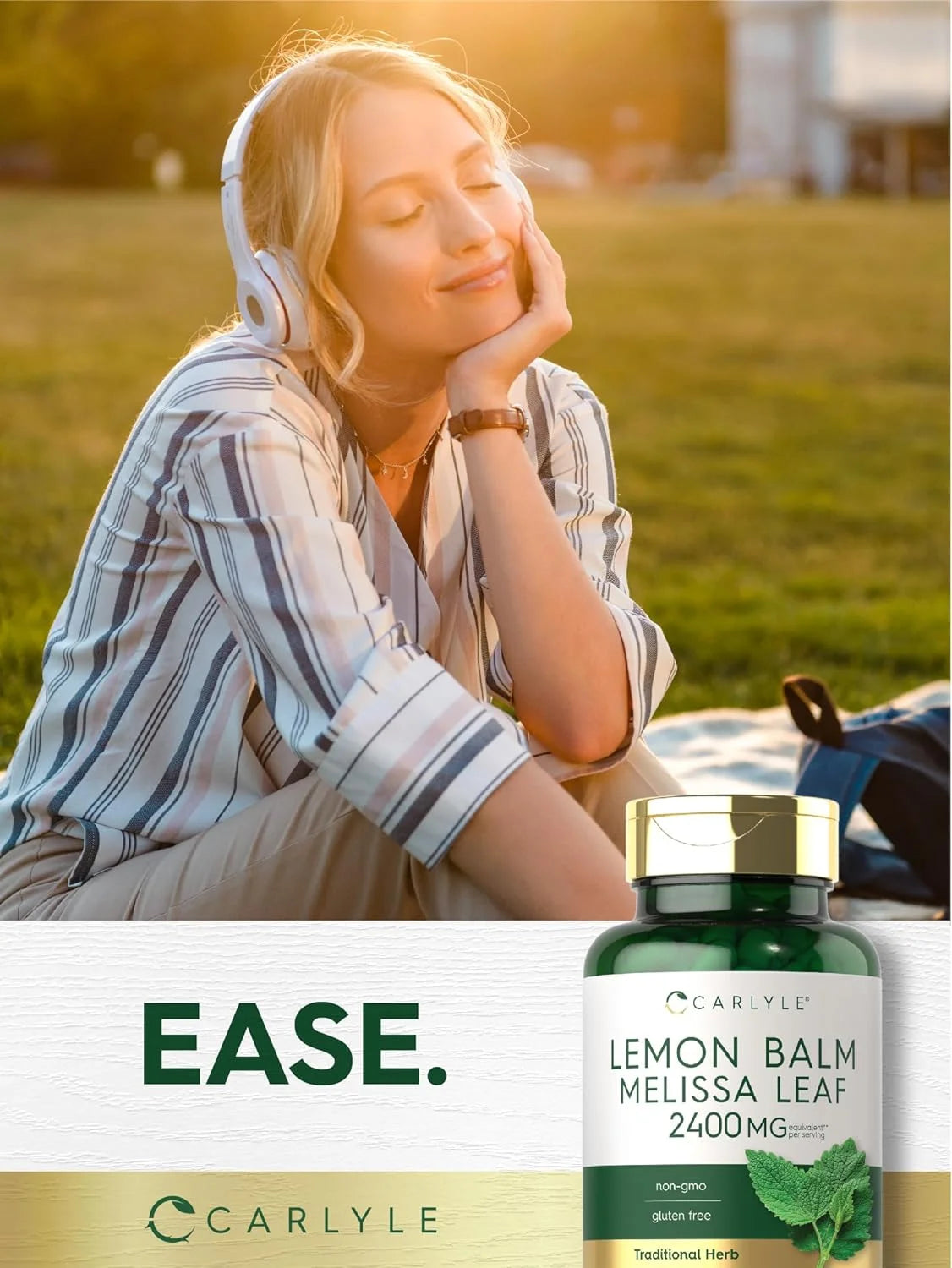 Melissa Lemon Balm 2400Mg | 200 Capsules | Concentrated Extract for Men and Women | by
