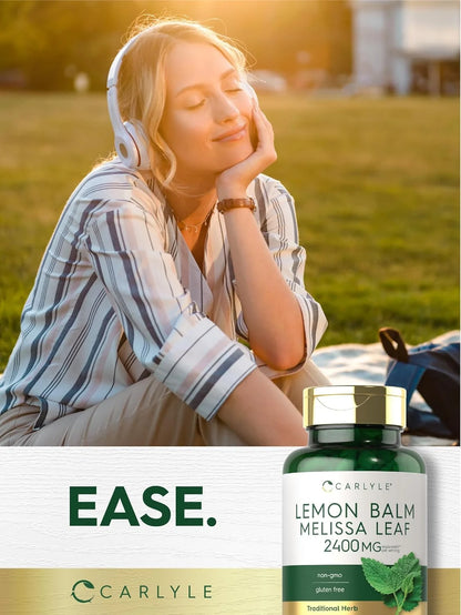 Melissa Lemon Balm 2400Mg | 200 Capsules | Concentrated Extract for Men and Women | by