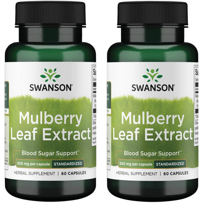 Mulberry Leaf Extract 500 Mg 60 Caps 2 Pack