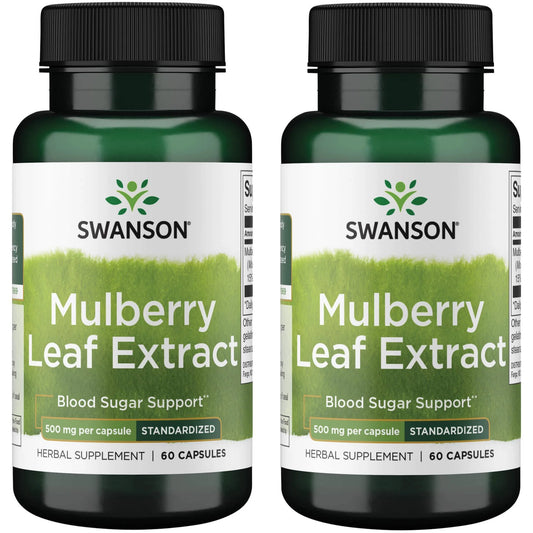 Mulberry Leaf Extract 500 Mg 60 Caps 2 Pack