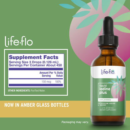 Iodine plus Drops | 150 Mcg Iodine per Serving | Healthy Thyroid, Energy & Metabolism Support | Formulated for High Absorption | 2 Fl Oz