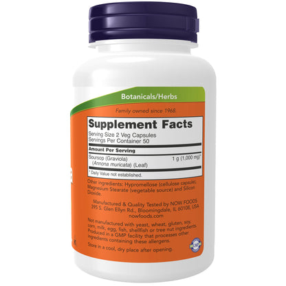 Supplements, Graviola (Annona Muricata) 500 Mg, Healthy Cell Function*, 100 Veg Capsules
