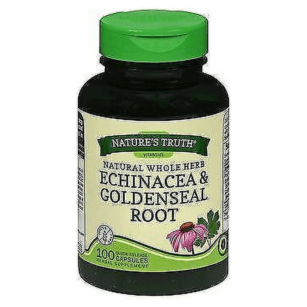 Echinacea & Goldenseal Root Natural Whole Herb 100Ct, 5-Pack