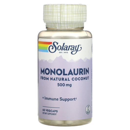 Monolaurin 500 Mg Immune System Support | from Coconuts | Helps Maintain Healthy Gut Flora | 60CT