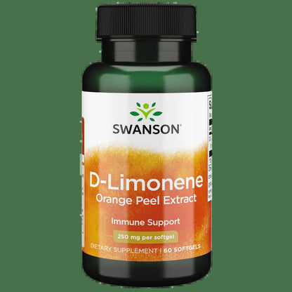 D-Limonene Cold-Pressed Orange Peel Extract 250 Mg 60 Softgels