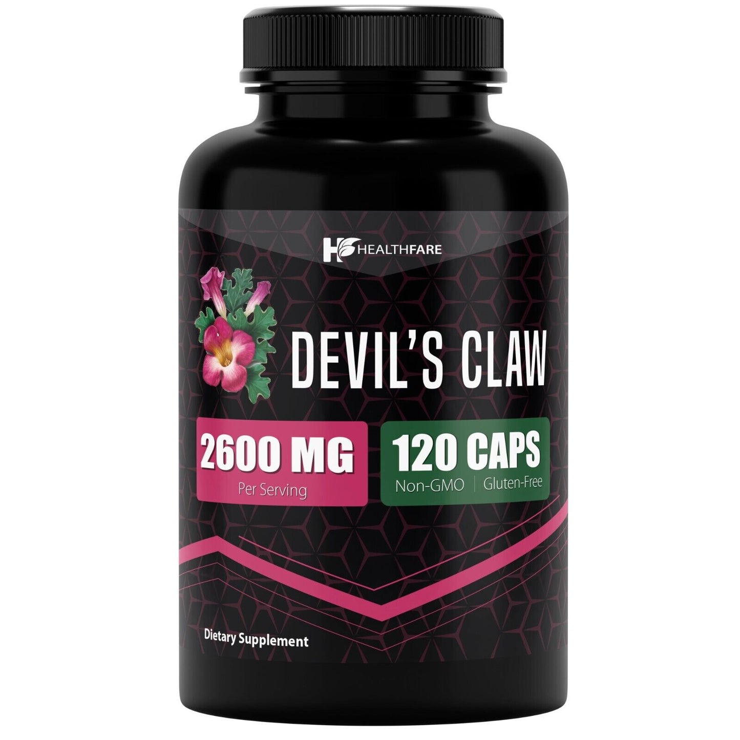 Healthfare Devils Claw 2600Mg 120 Caps Supports Inflammation Back Joint Pain USA