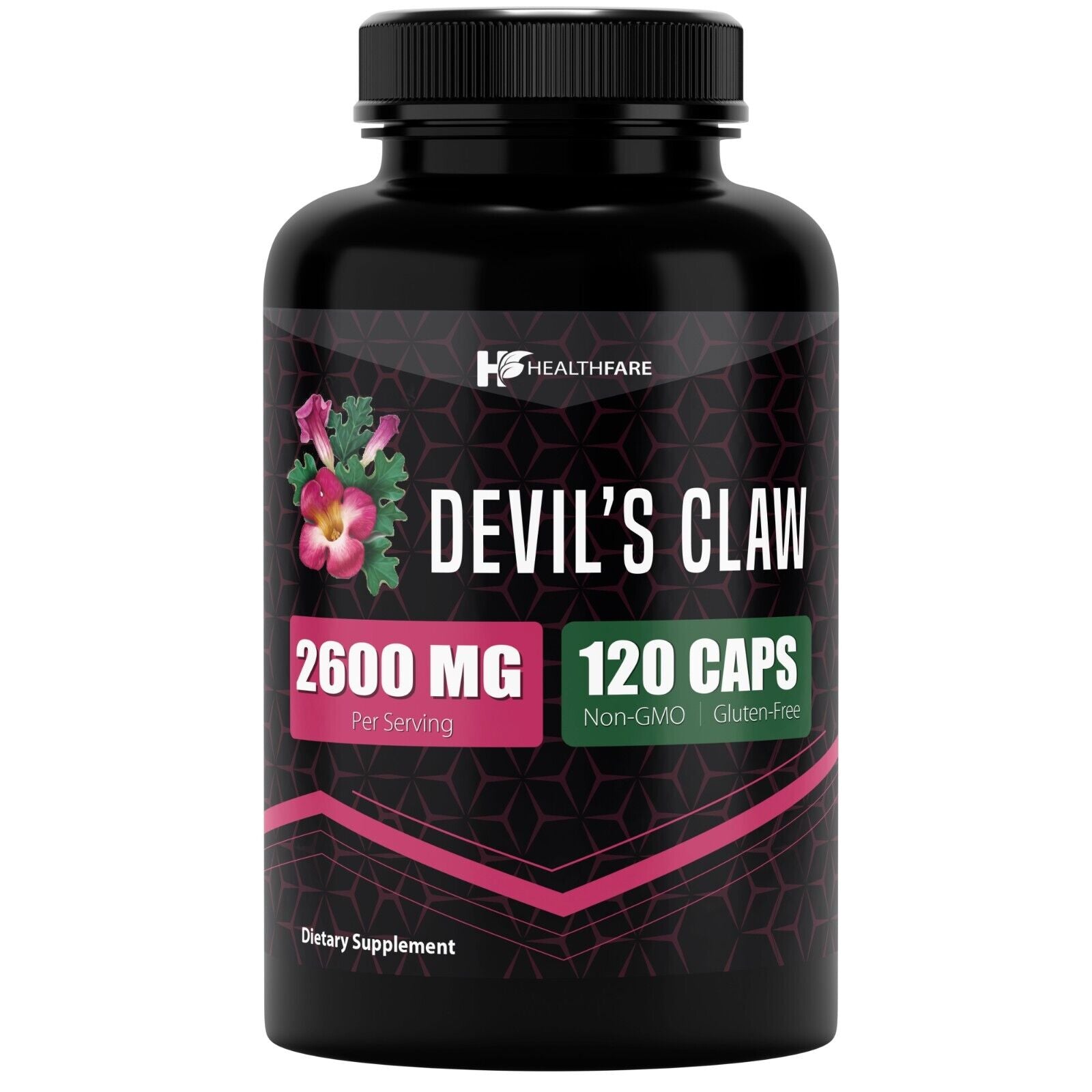 Healthfare Devils Claw 2600Mg 120 Caps Supports Inflammation Back Joint Pain USA