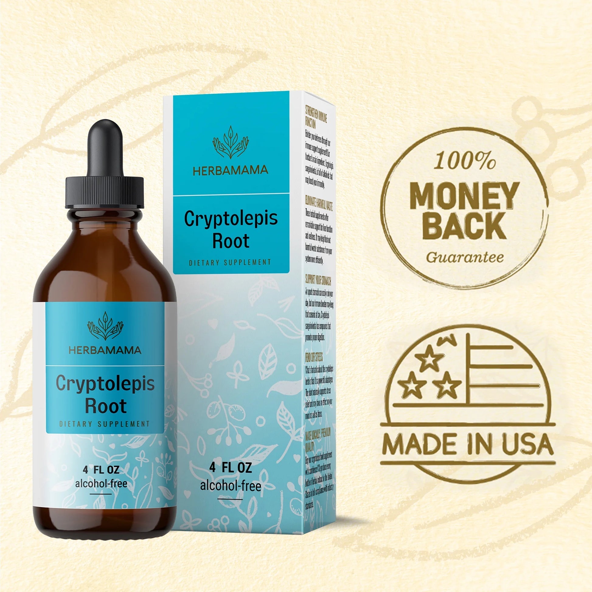 Cryptolepis Liquid Extract - Organic Tincture for Immune Support, Herbal Drops 4 Fl. Oz