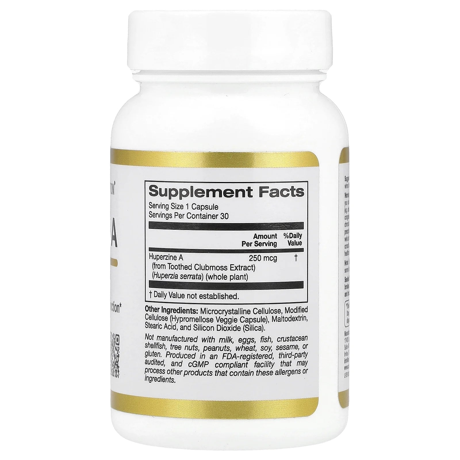 Huperzine A, 250 Mcg, 30 Veggie Capsules