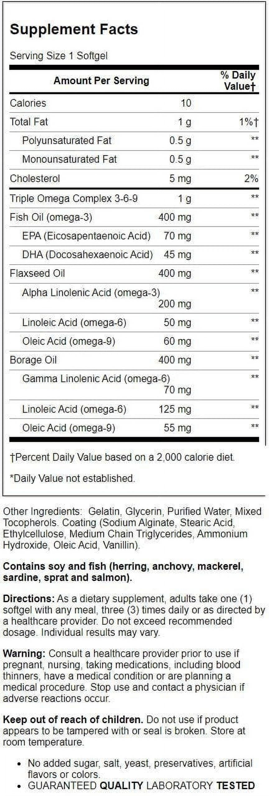 Triple Omega Complex 3-6-9 - 90 Softgels