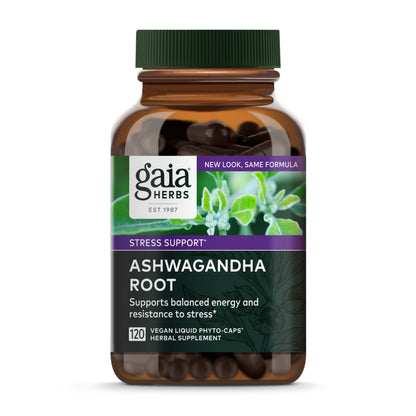 Ashwagandha Root, for Stress Relief, Immune Support, Balanced Energy Levels and Mood Support, Vegan Liquid Capsules, 120 Count