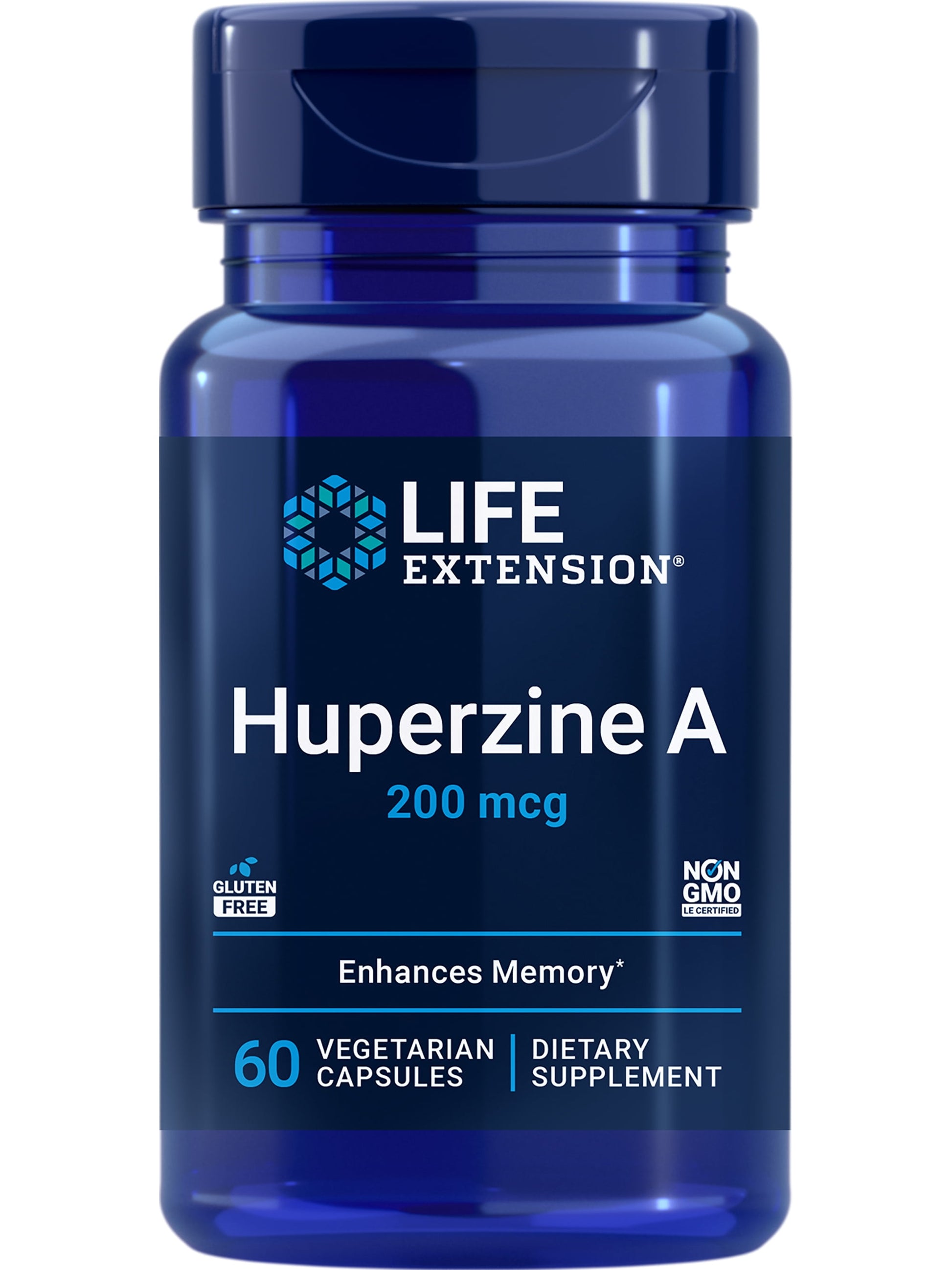 Huperzine a 200 Mcg – Huperzine a Supplement for Brain Health and Enhance Memory – Toothed Clubmoss Herb Extract Formula - Gluten-Free, Non-Gmo, Vegetarian – 60 Capsules