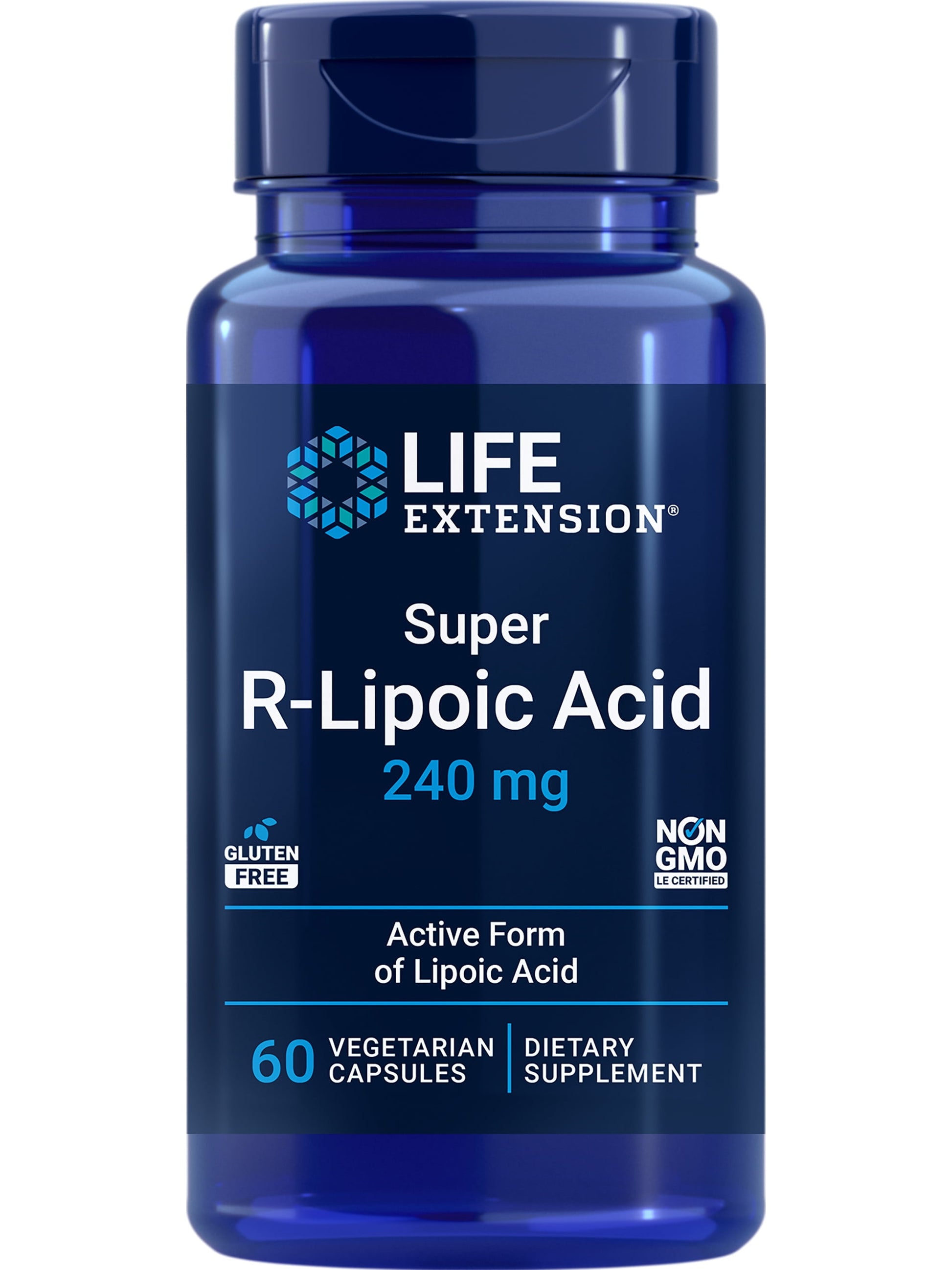 Super R-Lipoic Acid – Longevity Supplement for Oxidative Stress Defense – with 240 Mg of Active R-Form of R-Lipoic Acid – Gluten-Free – Non-Gmo – Vegetarian – 60 Capsules