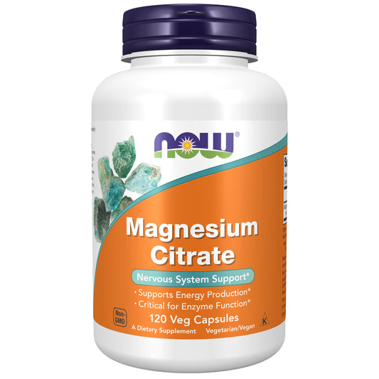Supplements, Magnesium Citrate, Enzyme Function*, Nervous System Support*, 120 Veg Capsules