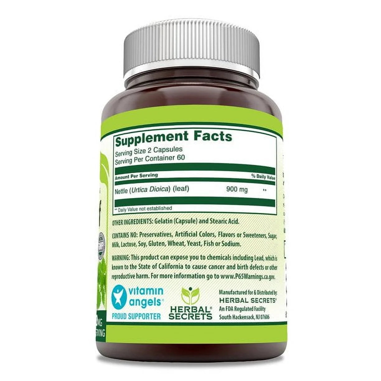 Nettle Leaf 900 Mg per Serving 120 Capsules Supplement