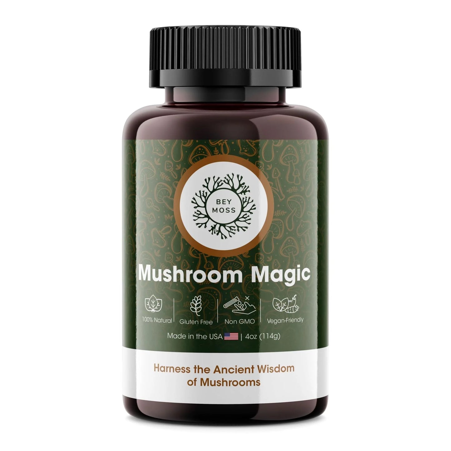 Bey Moss 102+ Mineral Purple Sea Moss Capsules - Potent Herbal Blend for Holistic Health