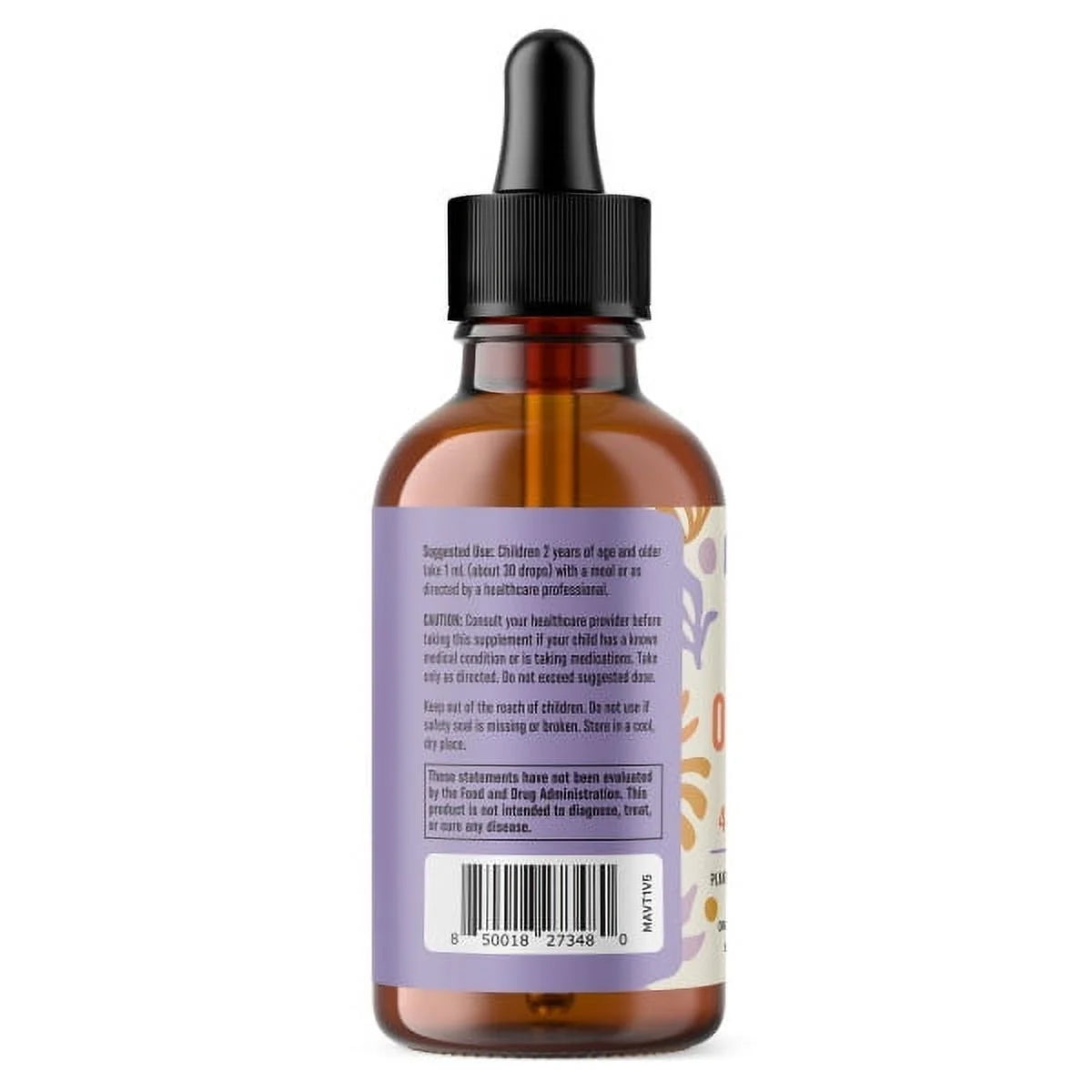 Vegan Omega 3 Liquid Drops for Kids with Algae Oil & Vegan DHA | Immune, Eye, Brain & Joint Support for Children Age 2+ | 1 Fl Oz, 30 Servings