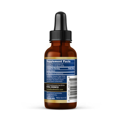 Memory and Cognition - Alpha Brain, Lions Mane Mushroom Brain Supplements for Memory and Focus - 1Oz -