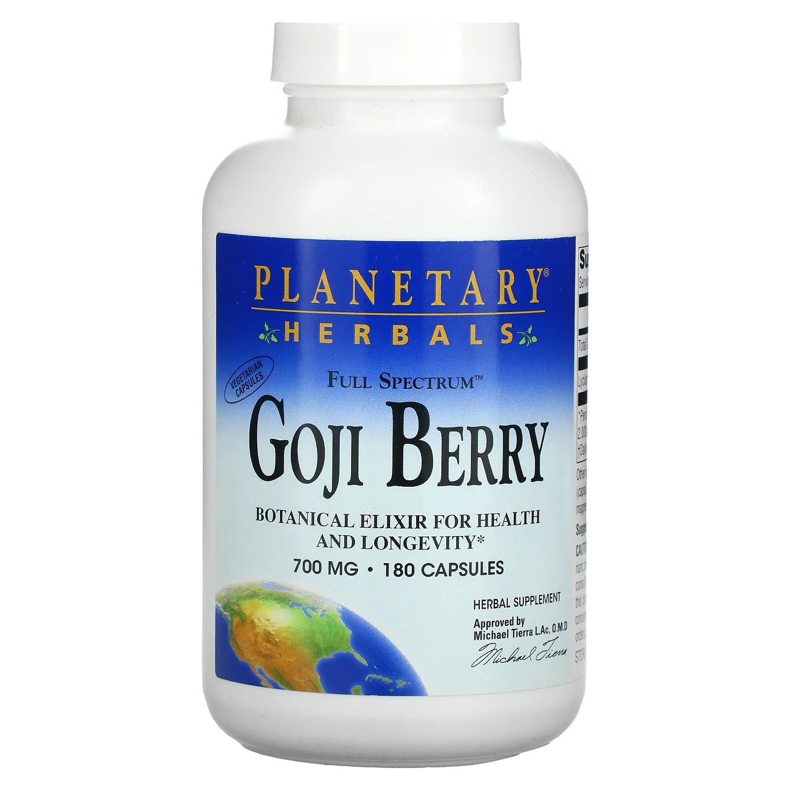Full Spectrum Goji Berry, 700 Mg, 180 Capsules,
