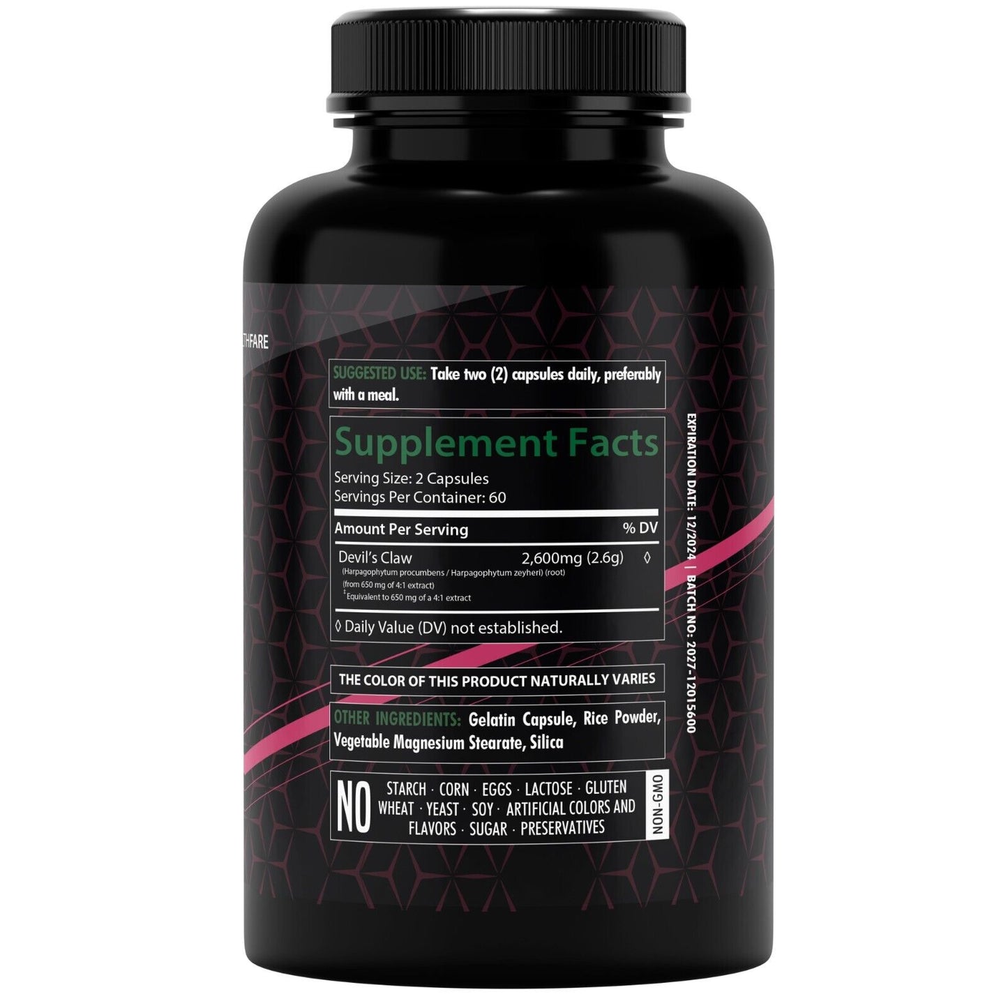 Healthfare Devils Claw 2600Mg 120 Caps Supports Inflammation Back Joint Pain USA