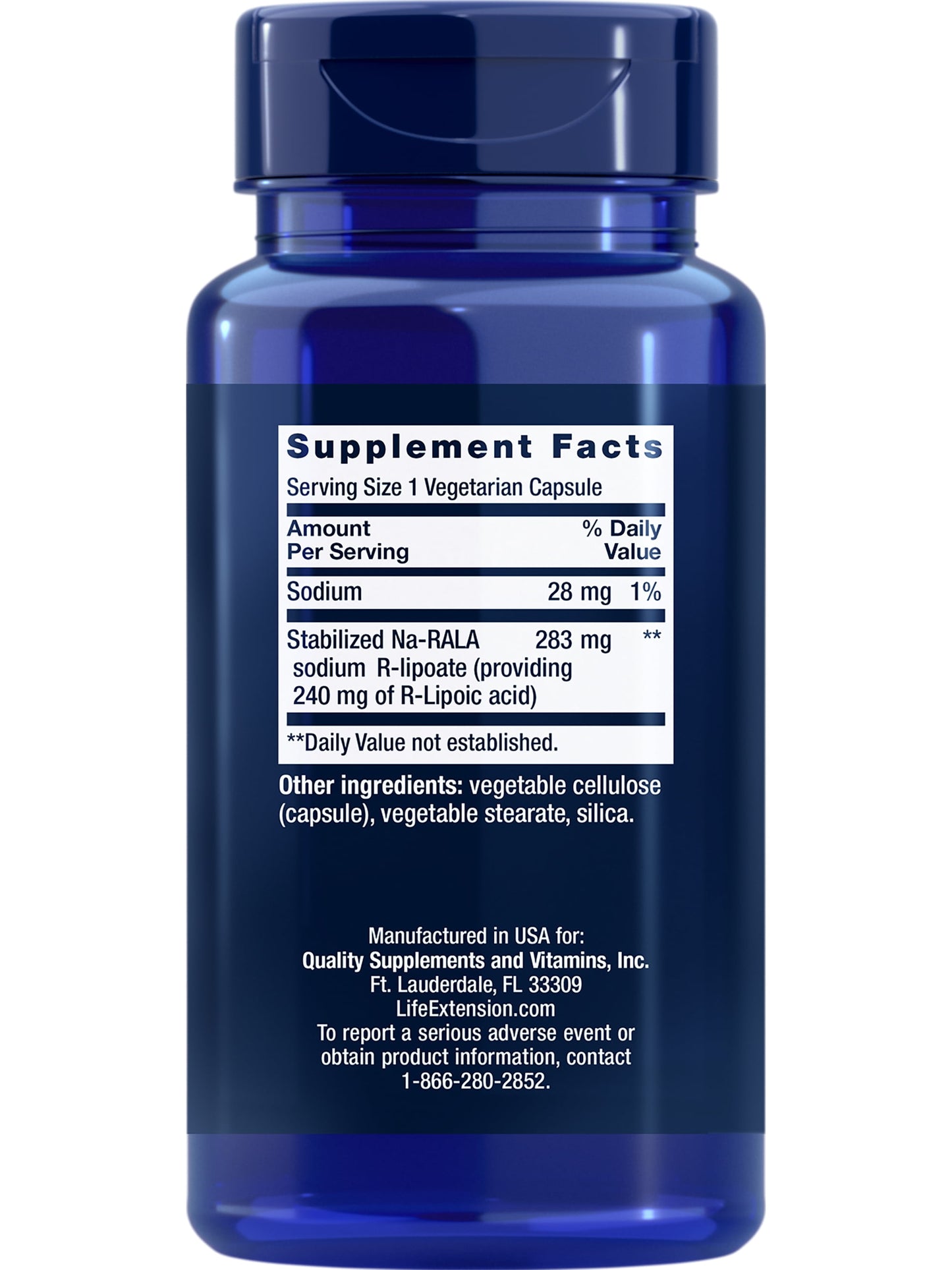 Super R-Lipoic Acid – Longevity Supplement for Oxidative Stress Defense – with 240 Mg of Active R-Form of R-Lipoic Acid – Gluten-Free – Non-Gmo – Vegetarian – 60 Capsules