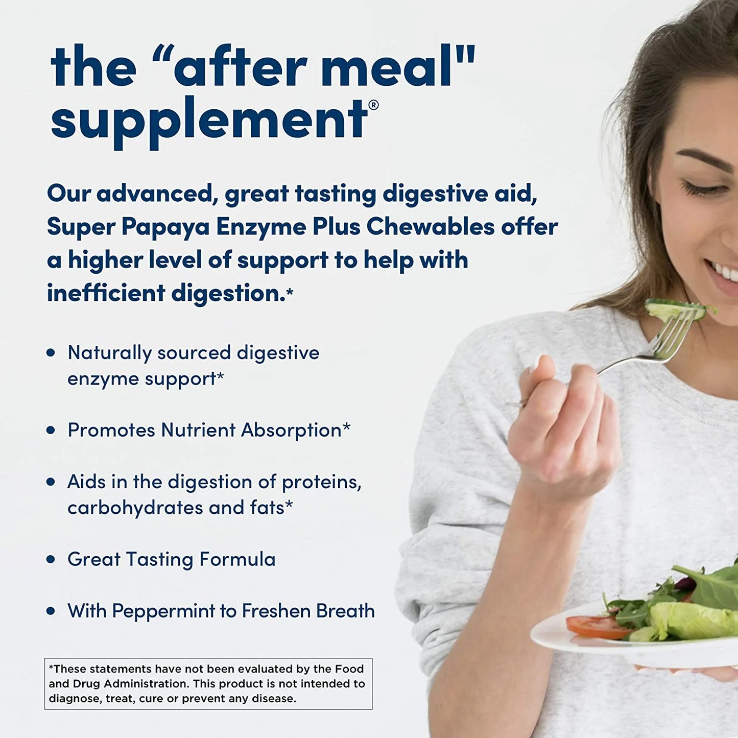 Super Papaya Enzyme plus Chewable Tablets, Natural Papaya Flavor - Promotes Digestion & Nutrient Absorption, Contains Papain & Other Enzymes - 360 Count