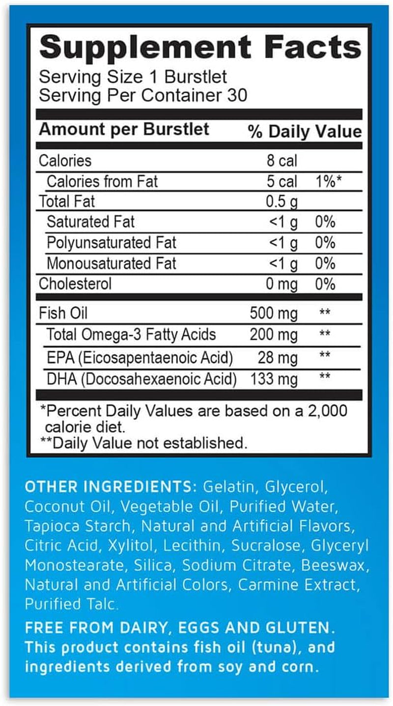 Bioglan Kids Smart Omega 3 Fish Oil, 30 Chewable Burstlets