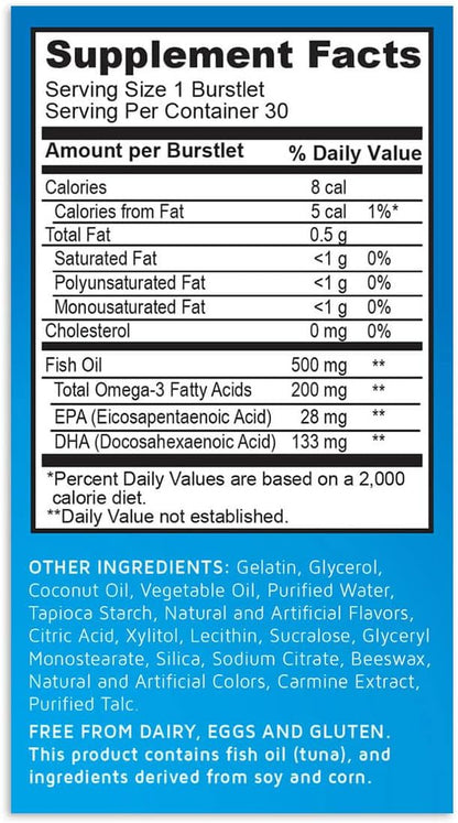Bioglan Kids Smart Omega 3 Fish Oil, 30 Chewable Burstlets