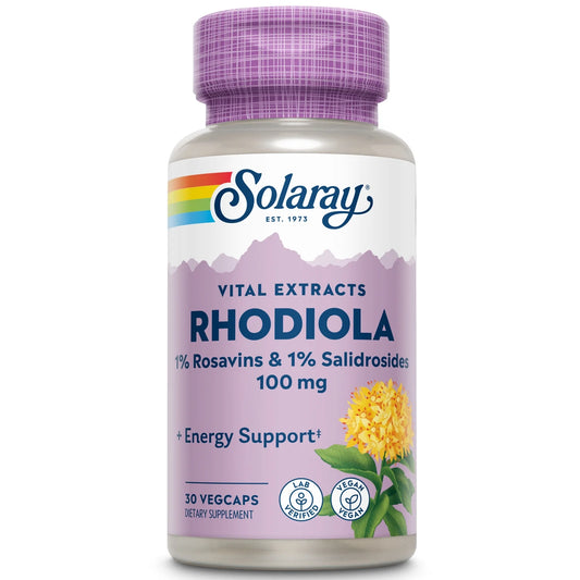 Rhodiola Root Extract 100 Mg | Herbal Adaptogen for Occasional Stress & Mood Support | 30Ct