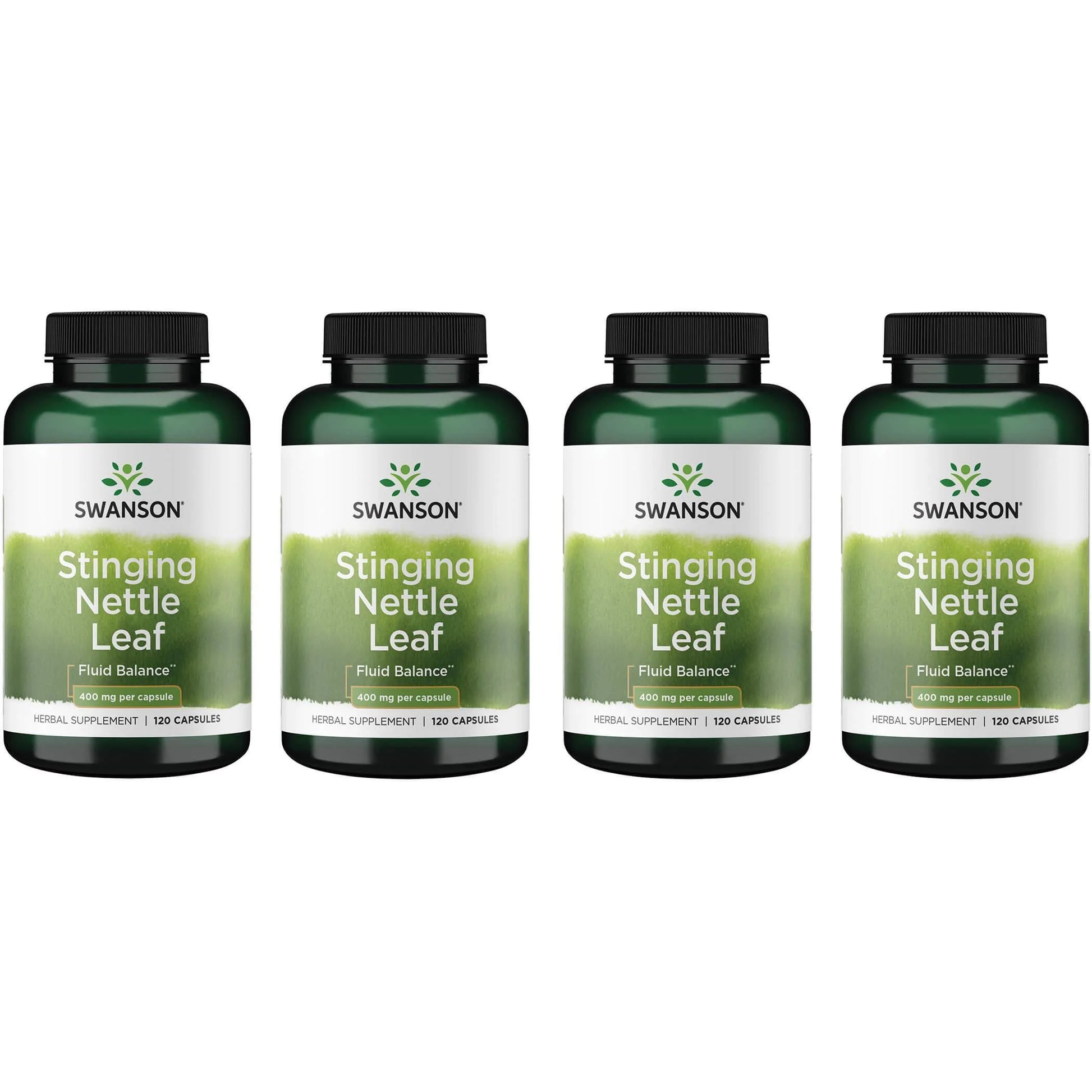 Swanson Stinging Nettle Leaf 400 Mg 120 Caps 4 Pack