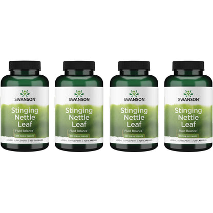 Swanson Stinging Nettle Leaf 400 Mg 120 Caps 4 Pack