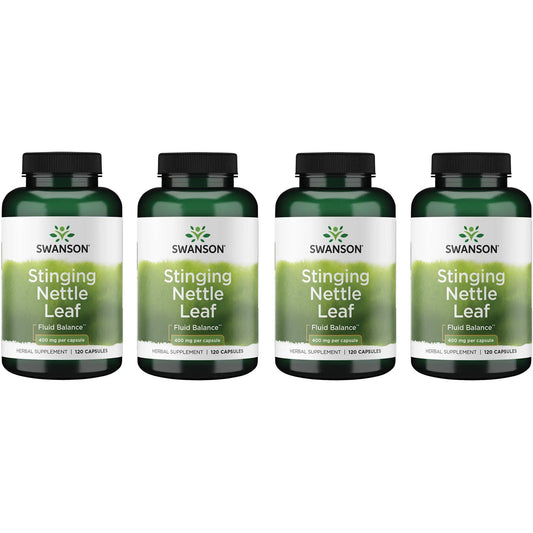 Swanson Stinging Nettle Leaf 400 Mg 120 Caps 4 Pack