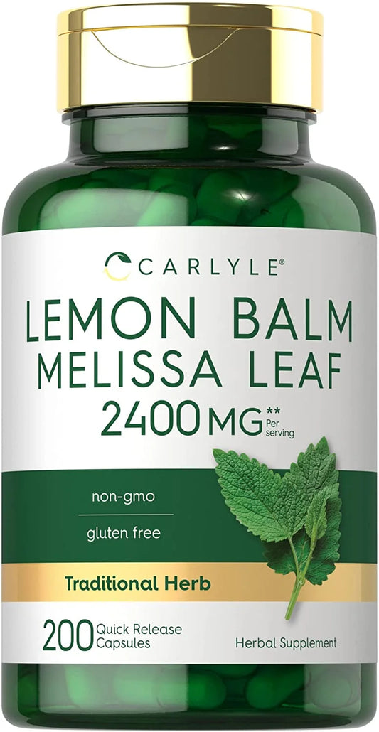 Melissa Lemon Balm 2400Mg | 200 Capsules | Concentrated Extract for Men and Women | by