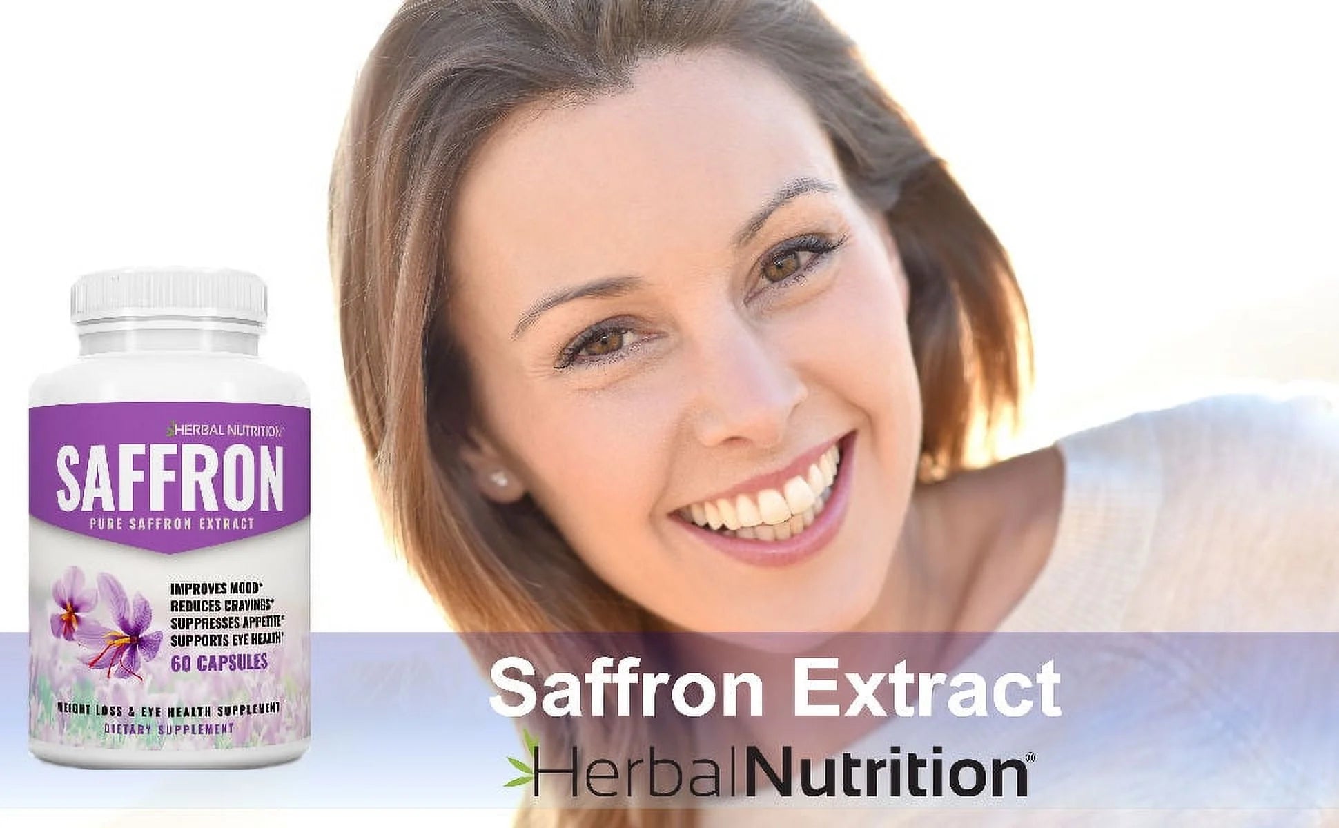 BOGO Sale - Pure Saffron Extract - Two 60 Count Bottles, 88.5Mg per Serving