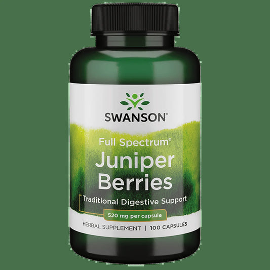 Juniper Berries Capsules, 520 Mg, 100 Count