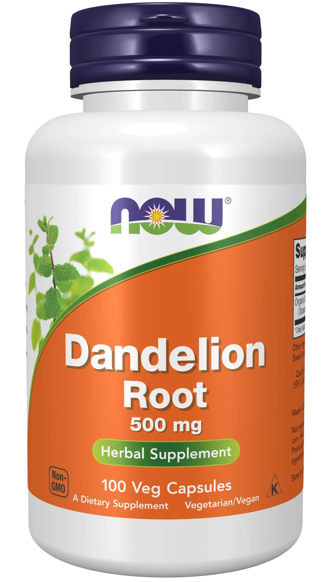Supplements, Dandelion Root (Taraxacum Officinale) 500 Mg, Herbal Supplement, 100 Veg Capsules