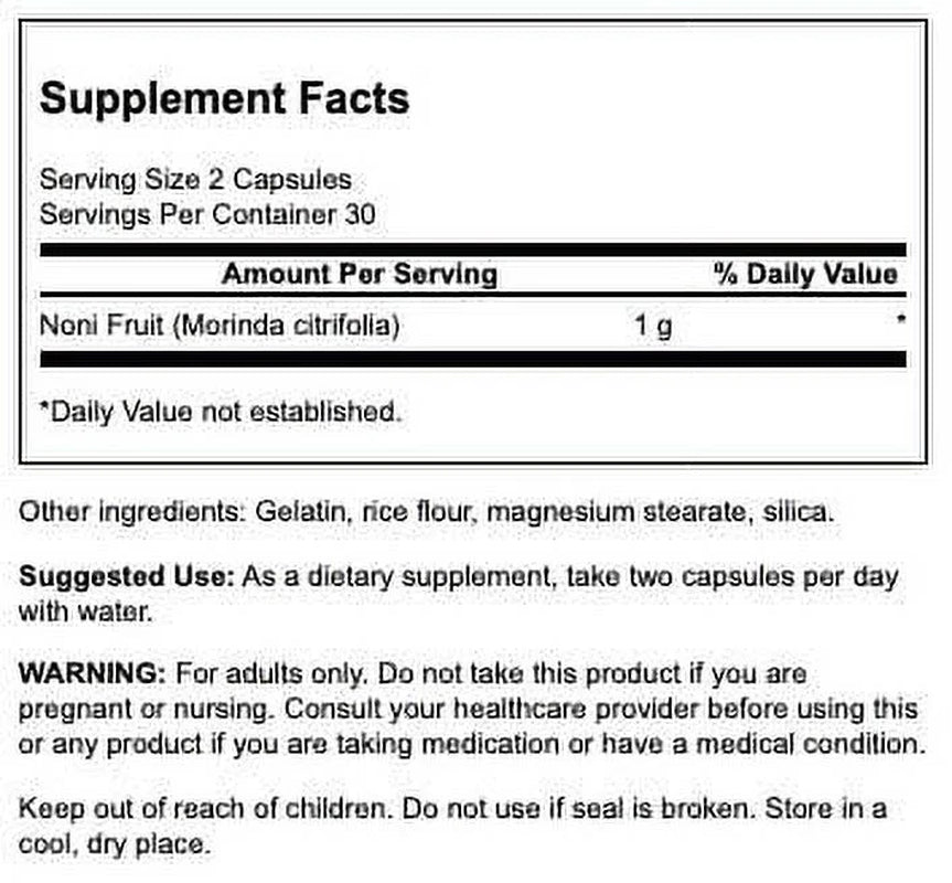 Noni 500 Mg 60 Caps 4 Pack