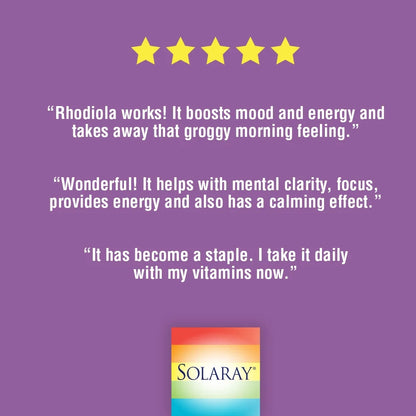 Rhodiola Root Extract 100 Mg | Herbal Adaptogen for Occasional Stress & Mood Support | 30Ct
