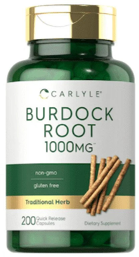 Burdock Root 1000 Mg | 200 Capsules | Arctium Lappa Extract | by
